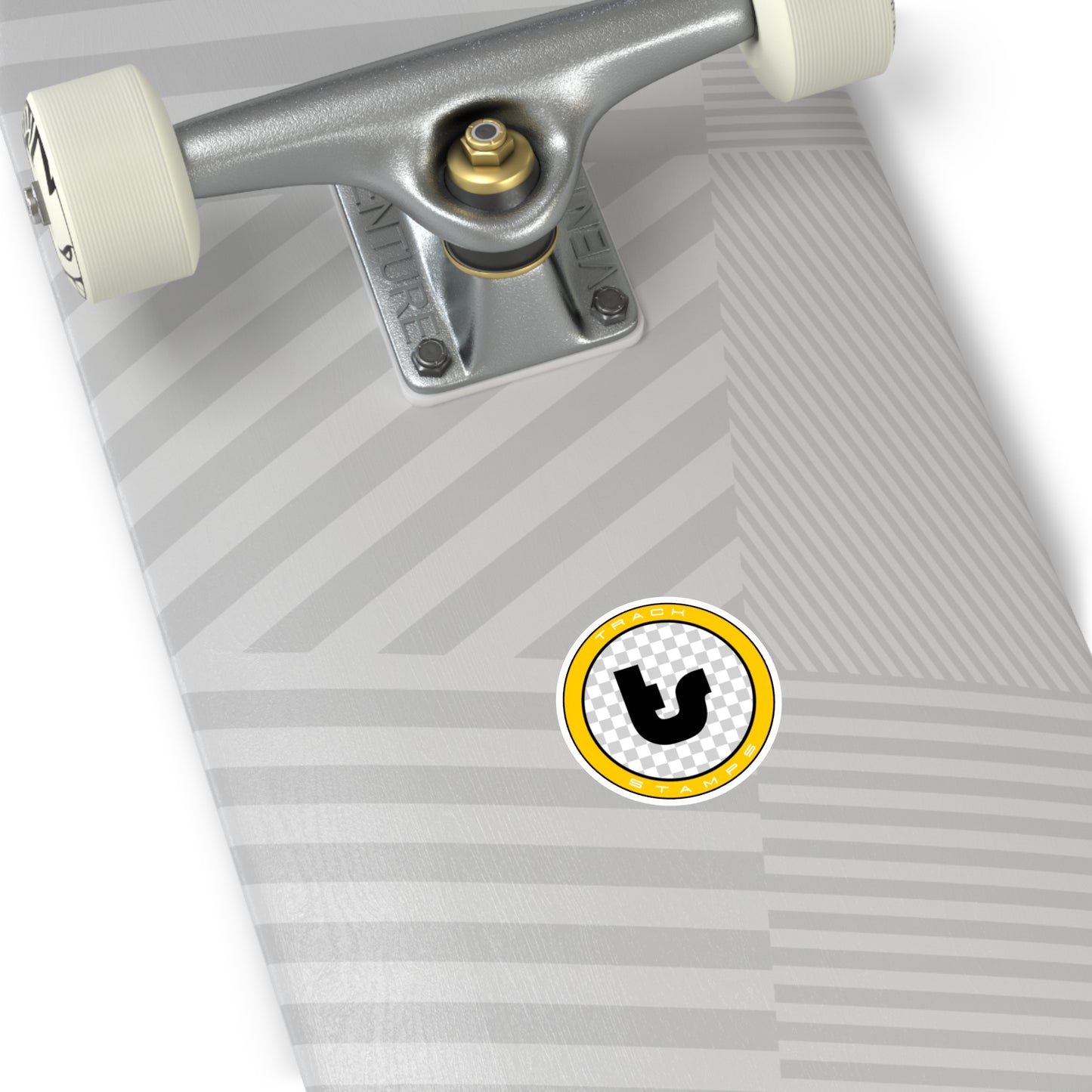 Track Stamps Round Sticker | Stylish Automotive Decal