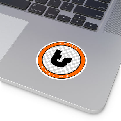 Track Stamps Round Sticker | Stylish Automotive Decal