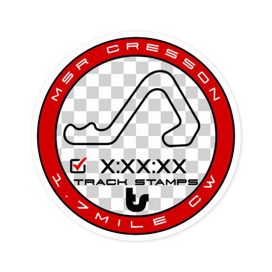 Motor Sports Ranch Cresson (MSR CRESSON), Personalized Time 1.7M CW Decal