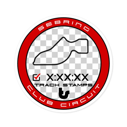 Sebring Raceway, Personalized Time 1.68M Club Decal