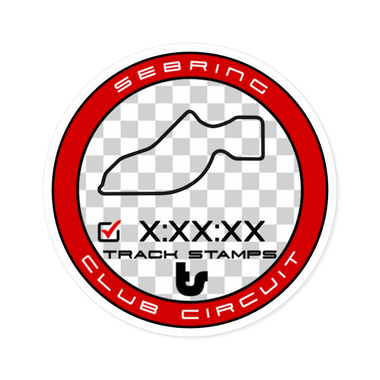 Sebring Raceway, Personalized Time 1.68M Club Decal