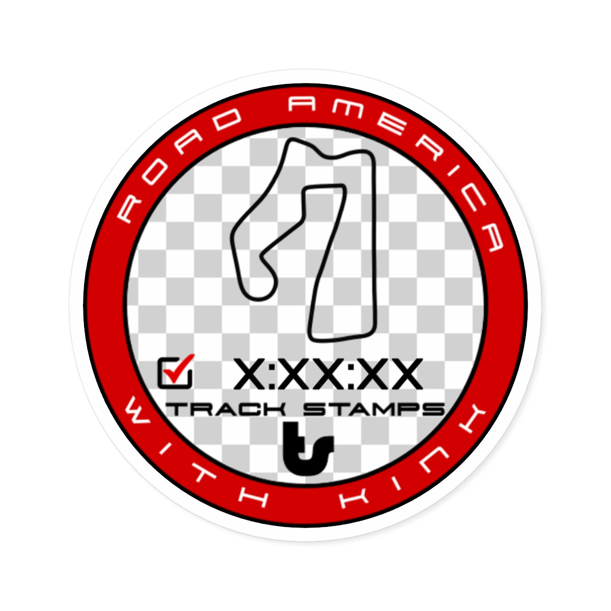 Road America, Personalized Time 4.05M W/ Kink Decal