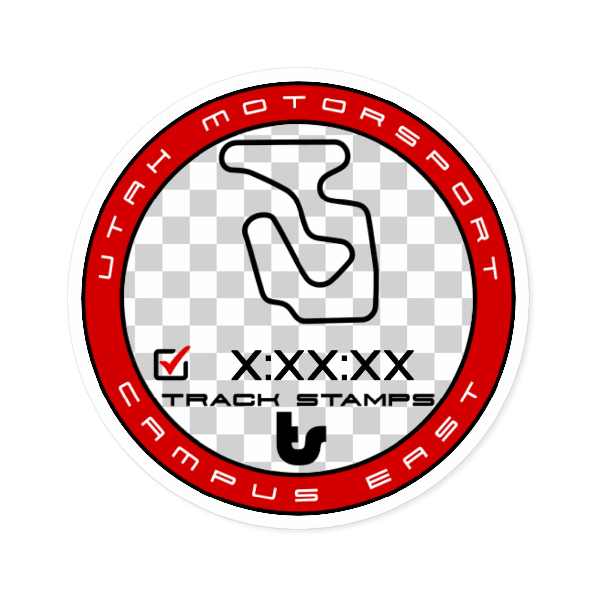 Utah Motorsports Campus, Personalized Time 2.23M East Decal