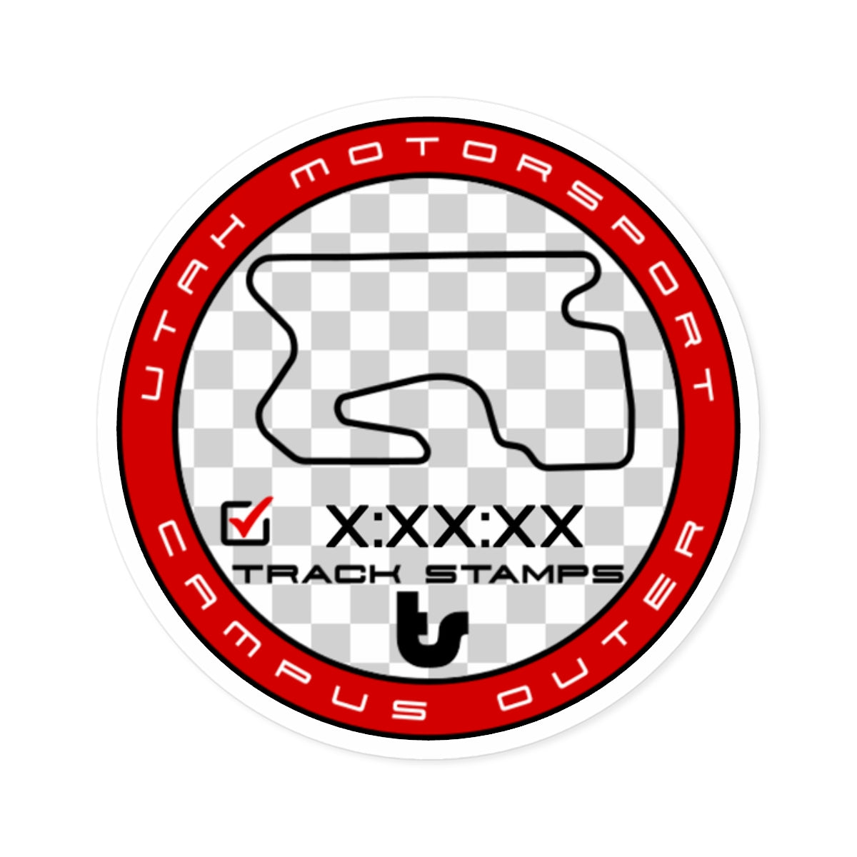 Utah Motorsports Campus, Personalized Time 3.05M Outer Decal