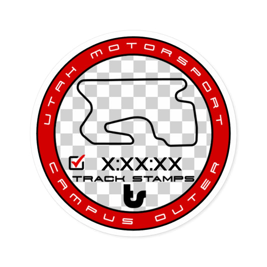 Utah Motorsports Campus, Personalized Time 3.05M Outer Decal