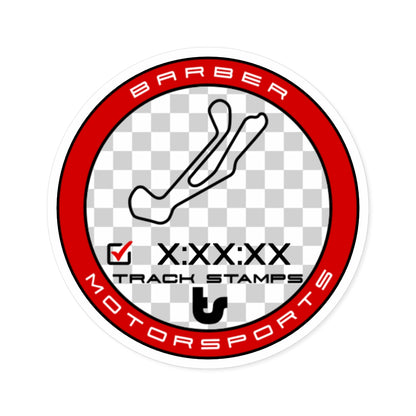 Barber Motorsports Park, Personalized Time 2.38M Decal