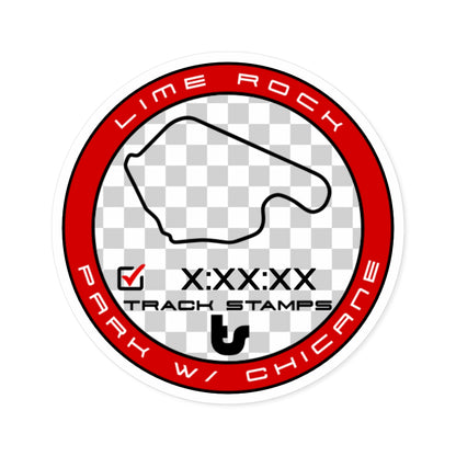 Lime Rock Park w/ Chicane, Personalized Time 1.5M Decal