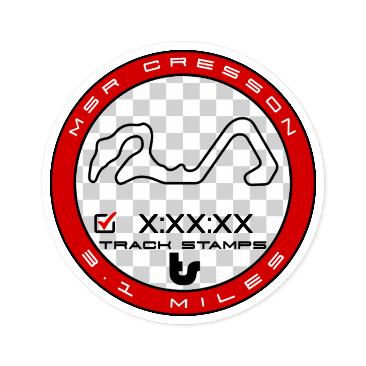 Motor Sport Ranch Cresson (MSR Cresson), Personalized Time 3.1M Decal