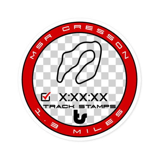 Motor Sports Ranch Cresson (MSR Cresson), Personalized Time 1.3M Decal