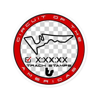 Circuit of the Americas, Personalized Time 3.42M Decal