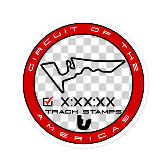 Circuit of the Americas, Personalized Time 3.42M Decal