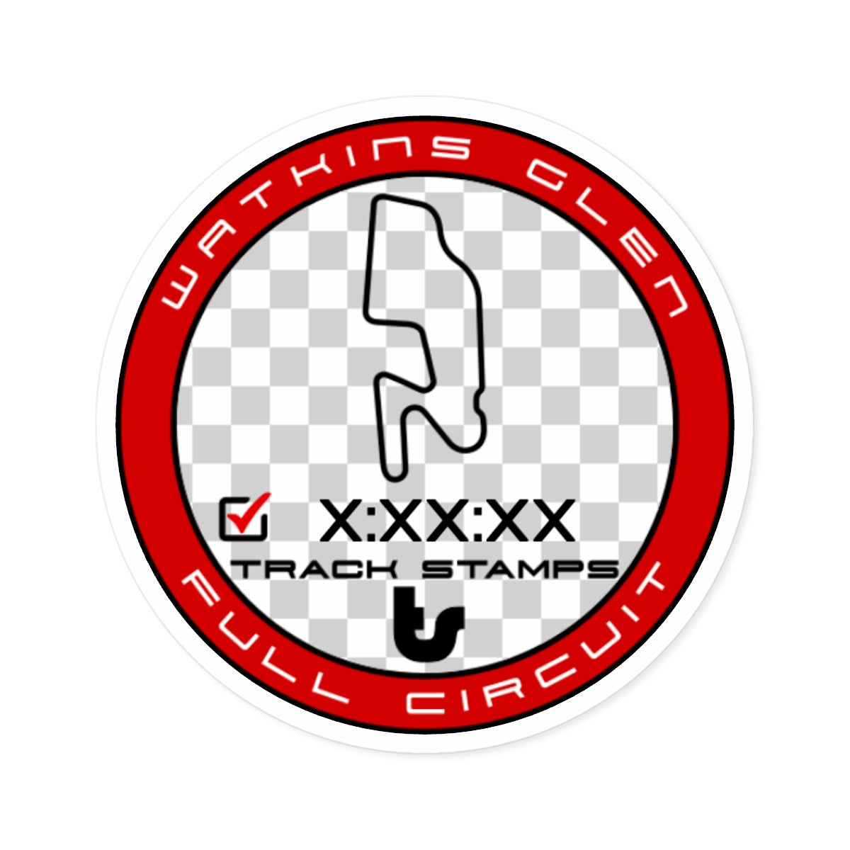 Watkins Glen International, Personalized Time 3.45M Full Decal