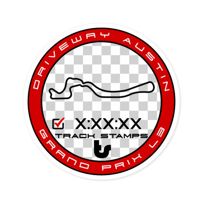 Driveway Austin Motorsports, Personalized Time Grand Prix L3 Course Decal