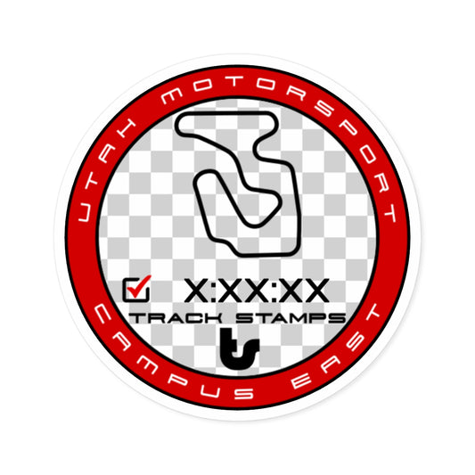 Utah Motorsports Campus, Personalized Time 2.23M East Decal