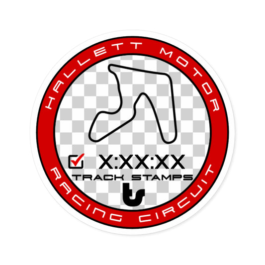 Hallett Motor Racing Circuit, Personalized Time 1.8M Decal