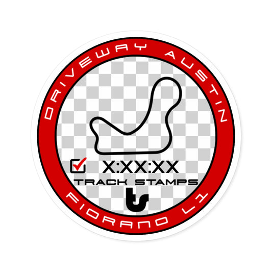 Driveway Austin Motorsports, Personalized Time Fiorano L1 Course Decal
