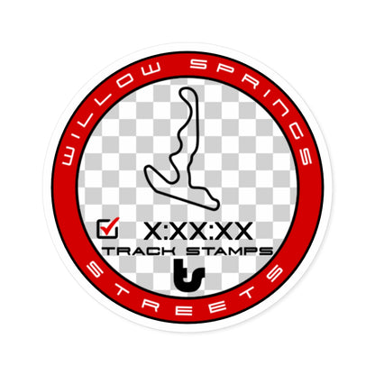 Willow Springs Raceway, Personalized Time 1.5M Streets Decal