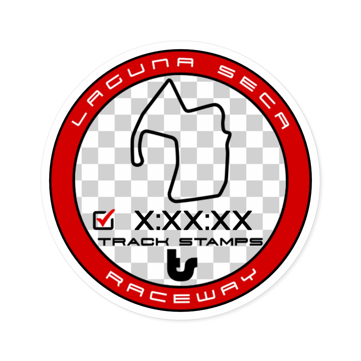 Laguna Seca Raceway, Personalized Time 2.238M Decal