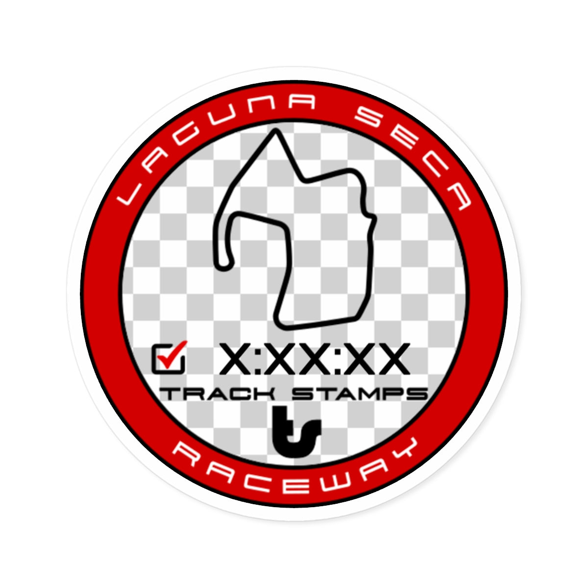 Laguna Seca Raceway, Personalized Time 2.238M Decal