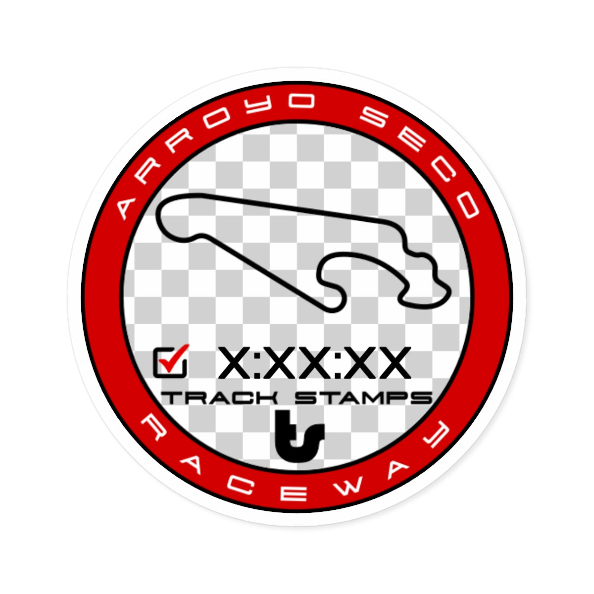 Arroyo Seco Raceway, Personalized Time 1.4M Decal