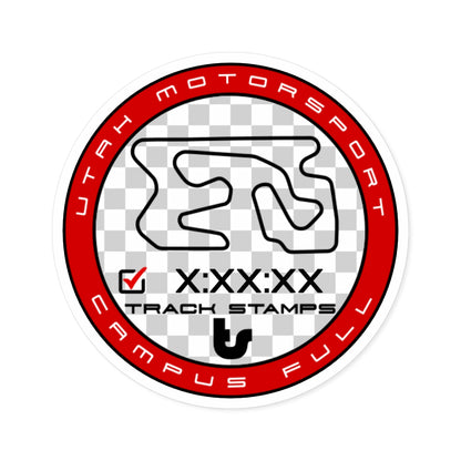 Utah Motorsports Campus, Personalized Time 4.47M Full Decal