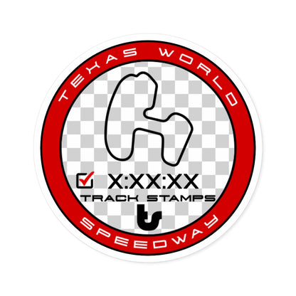 Texas World Speedway, Personalized Time 2.9M Decal