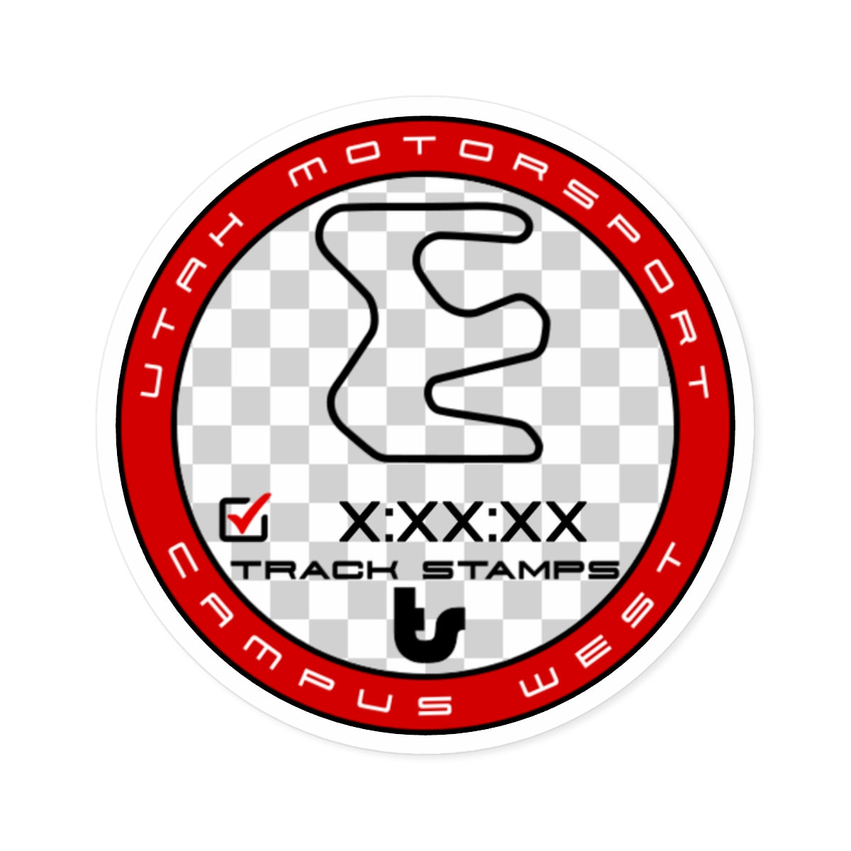 Utah Motorsports Campus, Personalized Time 2.2M West Decal