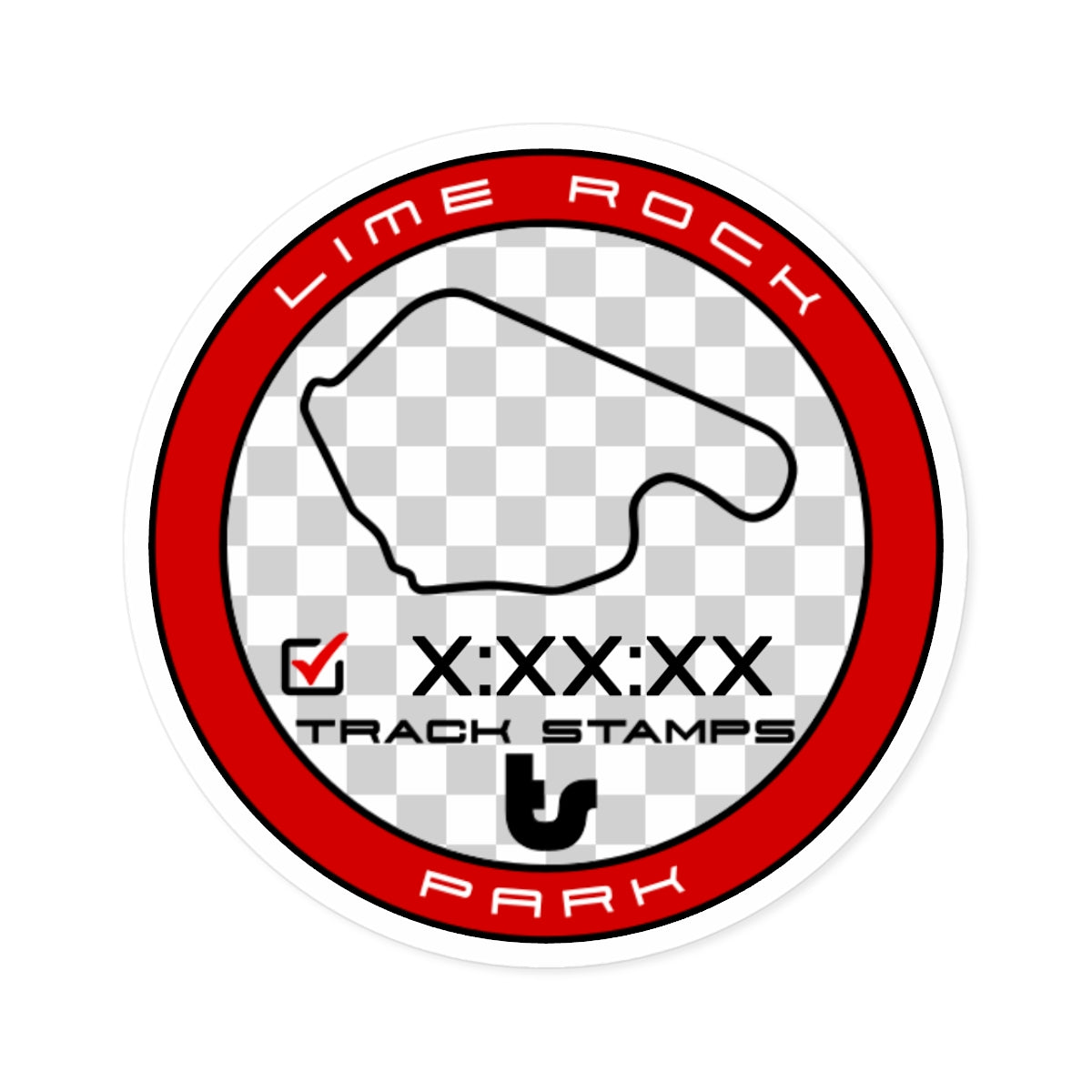 Lime Rock Park, Personalized Time 1.5M Decal