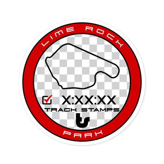 Lime Rock Park, Personalized Time 1.5M Decal
