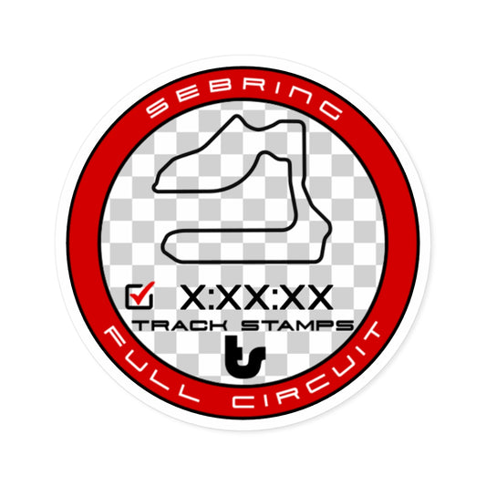 Sebring Raceway, Personalized Time 3.74M Full Decal