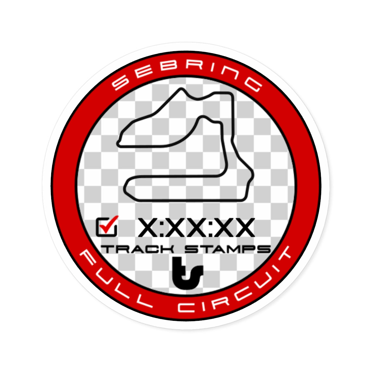 Sebring Raceway, Personalized Time 3.74M Full Decal