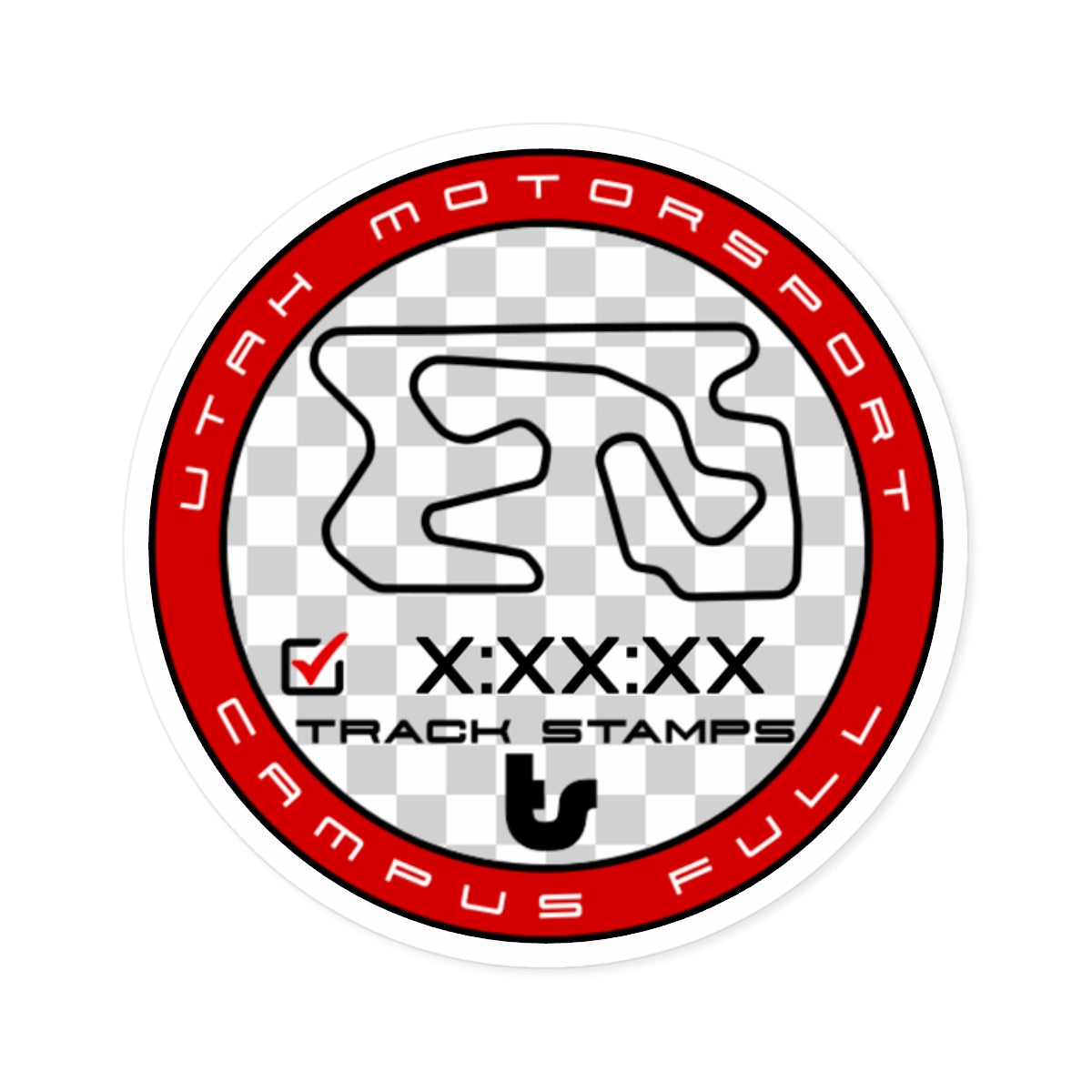 Utah Motorsports Campus, Personalized Time 4.47M Full Decal