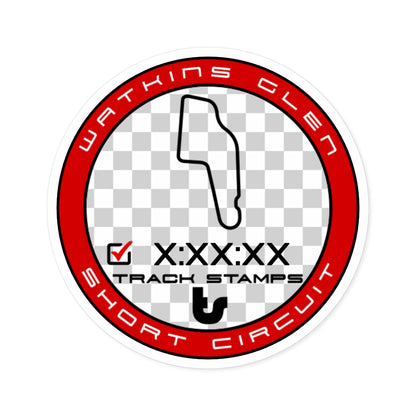 Watkins Glen International, Personalized Time 2.45M Short Decal
