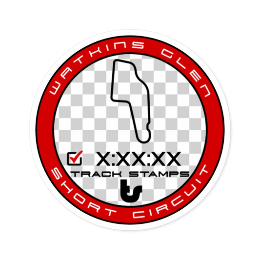 Watkins Glen International, Personalized Time 2.45M Short Decal