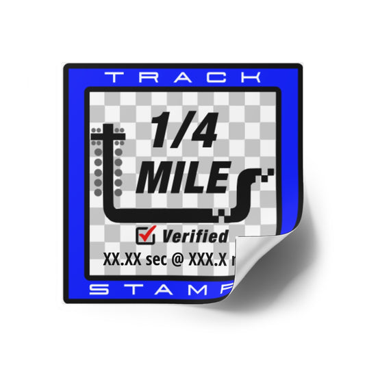 Drag Racing, Personalized Time 1/4 Mile Decal