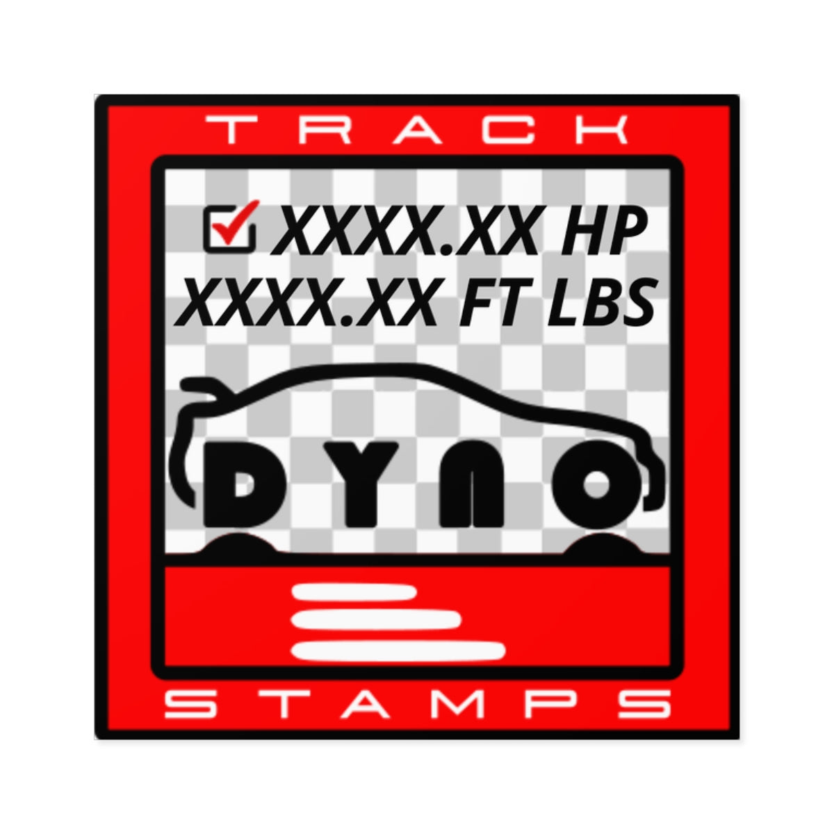 Dyno Session, Personalized Dyno Reading Decal