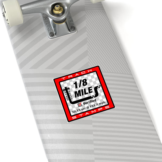 Drag Racing, Personalized Time 1/8 Mile Decal