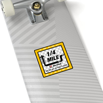 Drag Racing, Personalized Time 1/4 Mile Decal