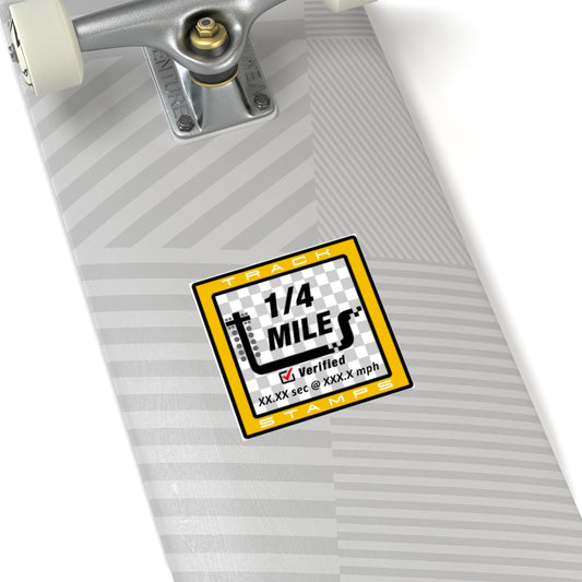 Drag Racing, Personalized Time 1/4 Mile Decal