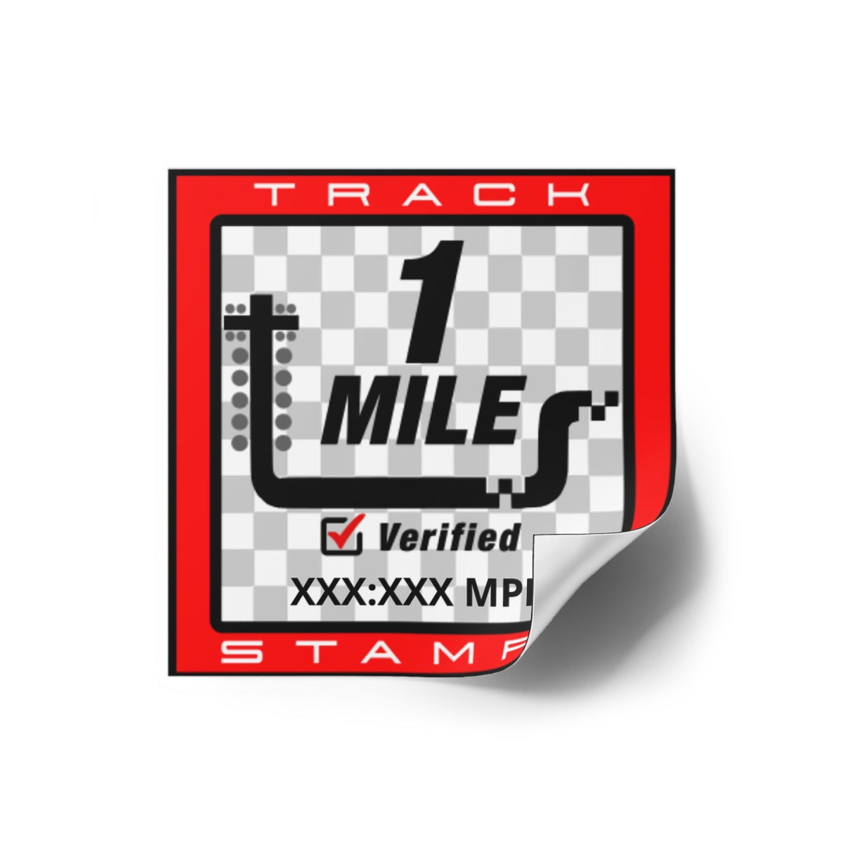 Drag Racing, Personalized Time 1 Mile Decal