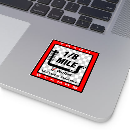 Drag Racing, Personalized Time 1/8 Mile Decal